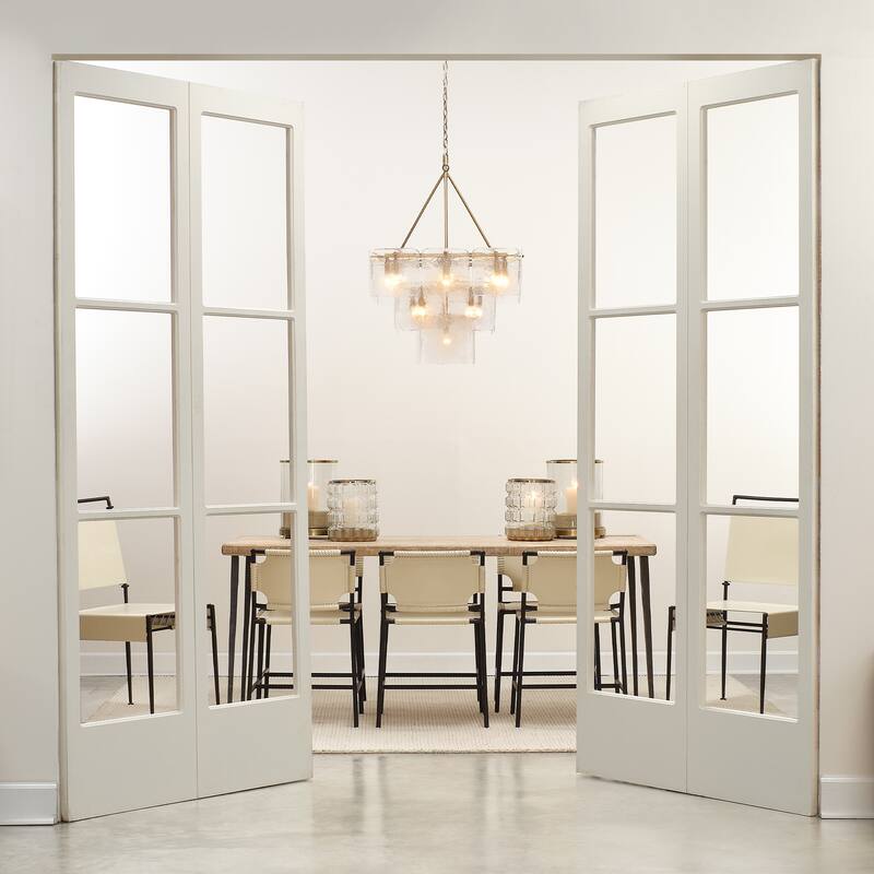 Jamie Young Perignon Three Tier Iron Chandelier