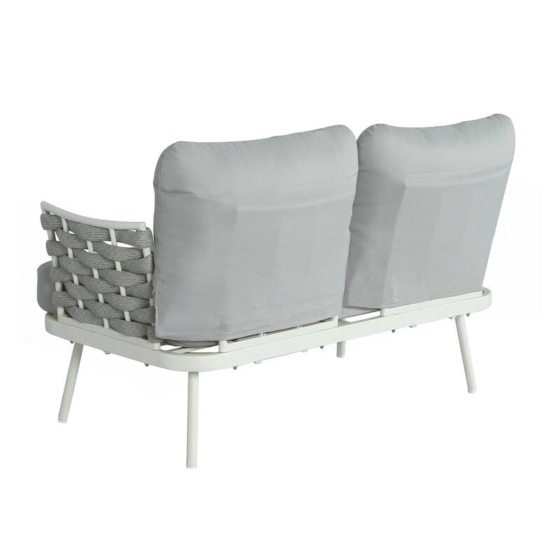 Steel Loveseat and Table
