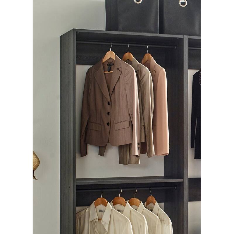 Prosper Gray Freestanding Walk in Wood Closet System
