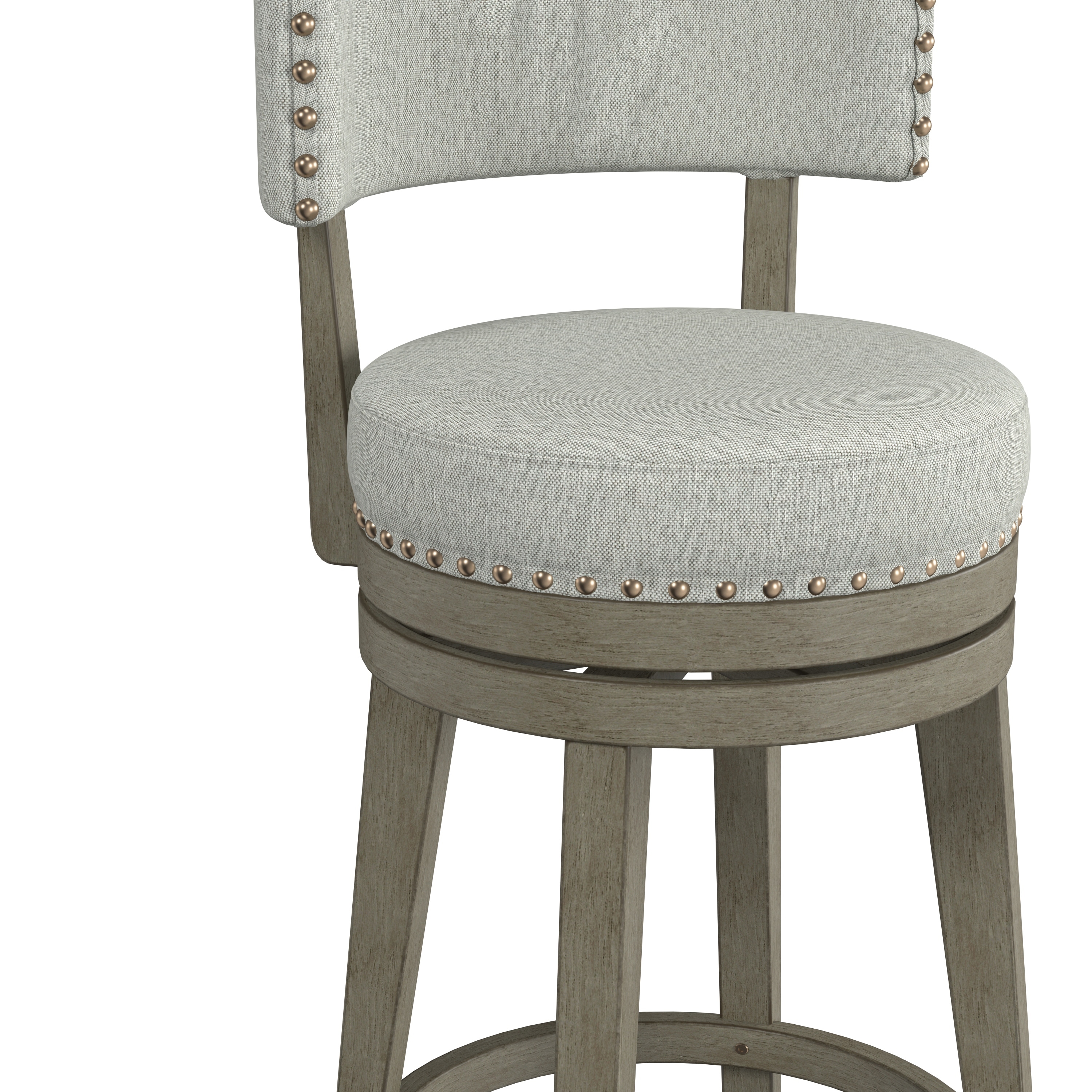 Hillsdale Furniture Lawton Wood Swivel Stool Antique Gray