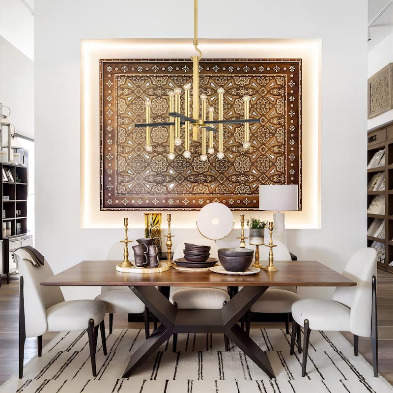 16-Light Modern Industrial Large Sputnik Up/ Down Candle Chandelier for Living/ Dining Room