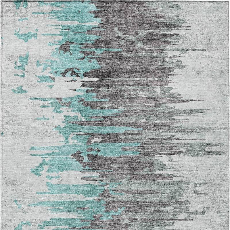 HomeRoots Abstract Transitional Rectangle Outdoor Rug