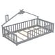 preview thumbnail 10 of 41, Simple wooden floor bed with guard rails