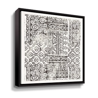Garden Gate Ebony Gallery Wrapped Floater-framed Canvas - Bed Bath