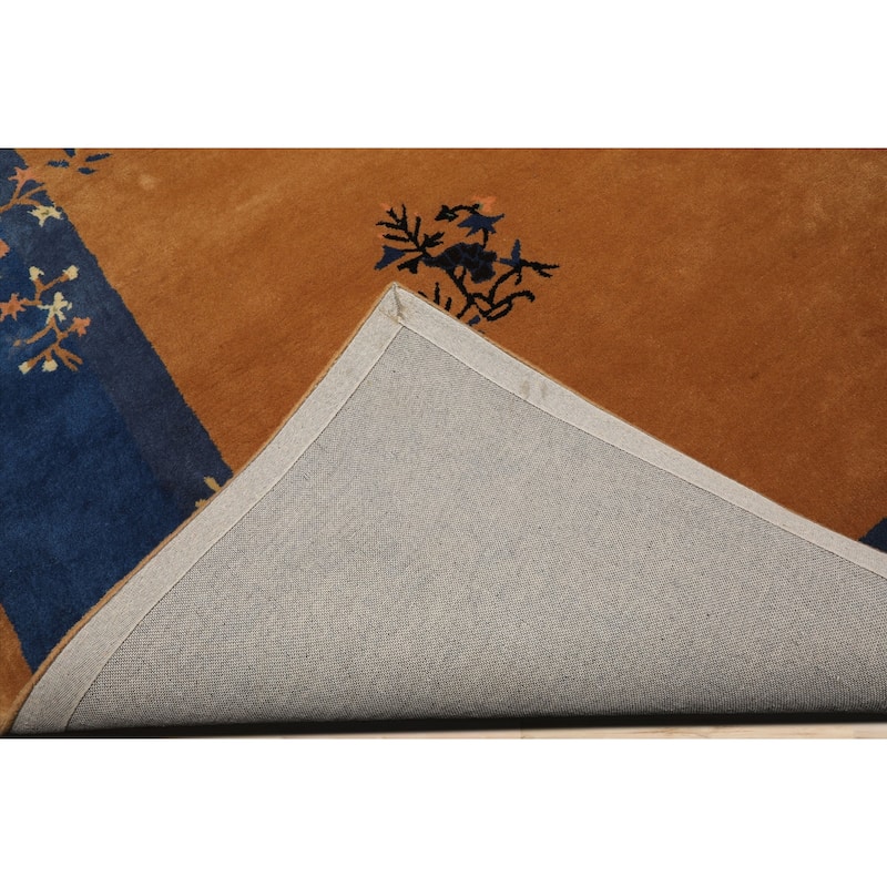 Camel Chinese Art Deco New Zealand Wool Hand Tufted Multi Size Oriental Area Rug LoomBloom