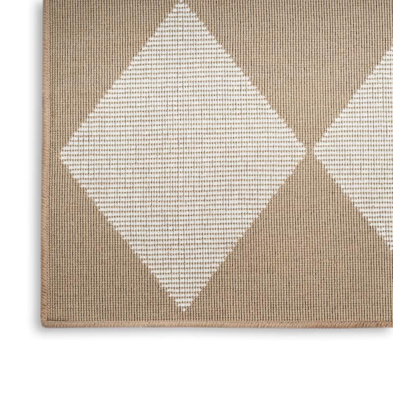 Nourison Washable Modern Jute Indoor Geometric Area Rug