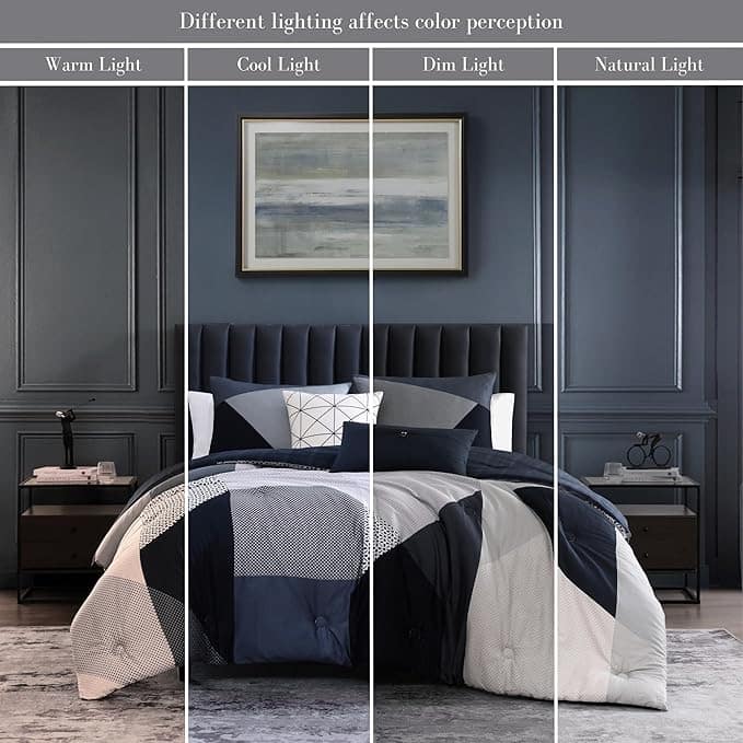 Bebejan Geo Fusion 100% Cotton Sateen 5 Piece Reversible Comforter Set