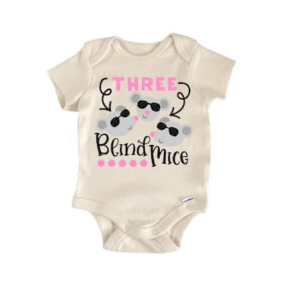 Three Blind Mice Nursery Rhyme - Baby Boy Girl Clothes Infant Bodysuit Funny Cute