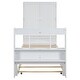 preview thumbnail 10 of 19, Nestfair Twin Size Platform Bed with Storage Headboard and Footboard, Pull Out Shelves and Twin Size Trundle