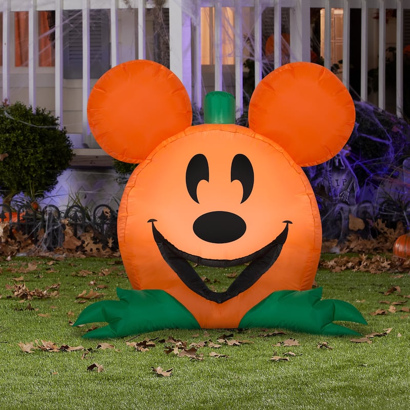 Gemmy Airblown Cutie Mickey Mouse Disney , 3 ft Tall, orange