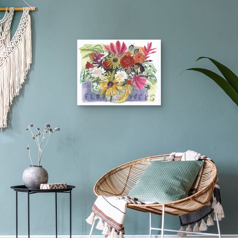 Flowers by Maret Hensick Canvas Art Print