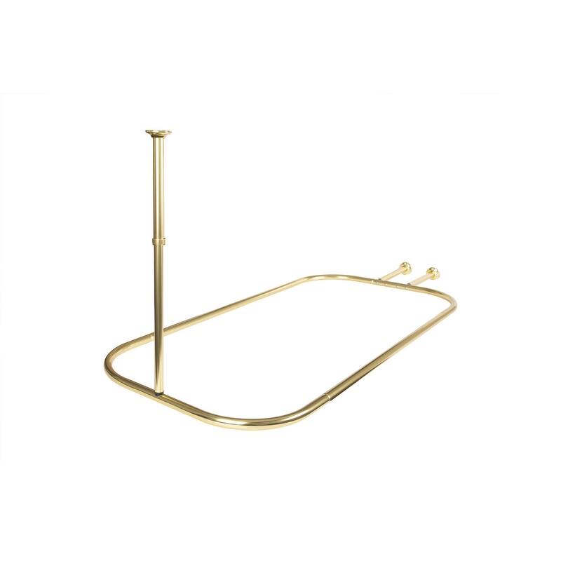 Utopia Alley Rustproof Aluminum Hoop Shower Rod Extra Large 54 Inch by 26 Inch