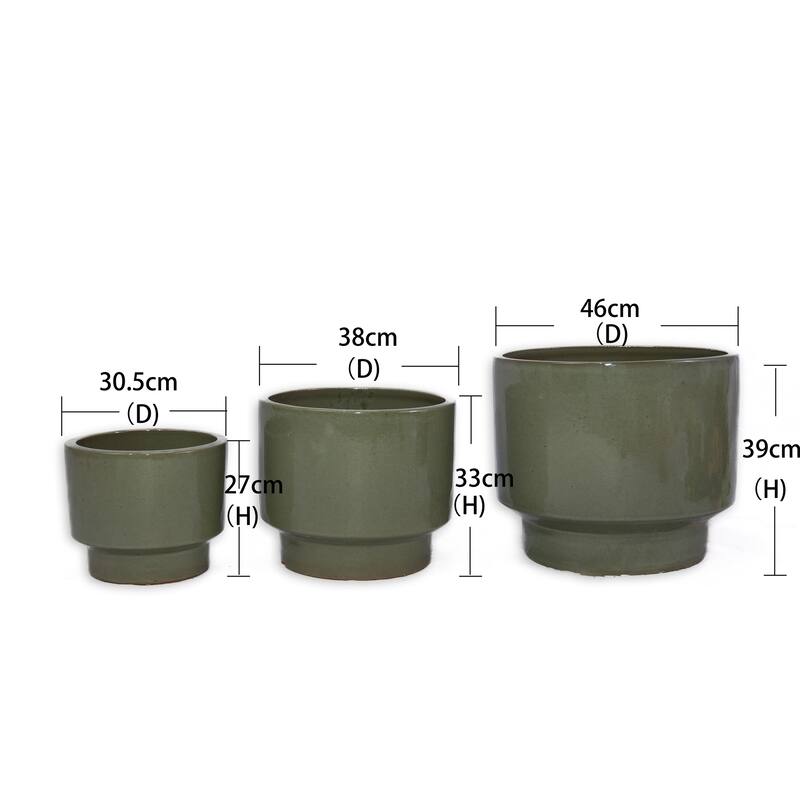 Modern Ceramic Flowerpot (Set of 3)