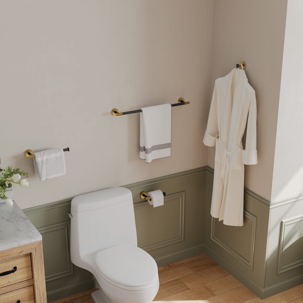 4-Piece Stainless Steel Bathroom Hardware Set, Wall Mounted Bath Towel Bar Set Towel Racks Bathroom Accessories