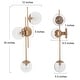 preview thumbnail 10 of 44, Bola Modern Gold 3-Light Chandelier Orb Glass Vanity Lights Wall Sconces
