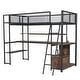 preview thumbnail 8 of 30, Metal LED Loft Bed with Built-in Work Station,Multiple Storage,Twin Size