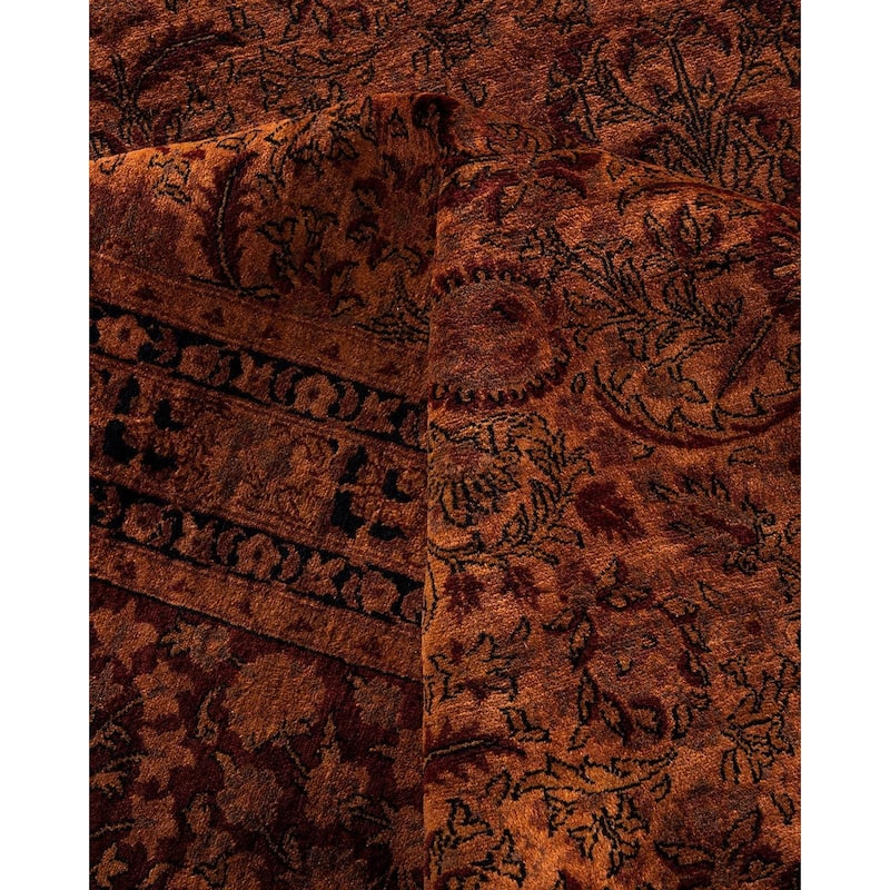 Overdyed, One-of-a-Kind Hand-Knotted Area Rug - Gold - 11' 10" x 17' 7"
