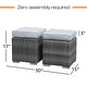 preview thumbnail 5 of 26, Outdoor Rattan Ottoman Set of 2 – Weather-Resistant Wicker Footstool with Thick Cushion