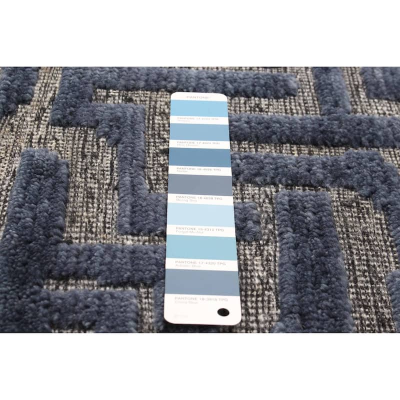 ECARPETGALLERY Hand-knotted Tangier Navy Wool Rug - 3'0 x 5'0
