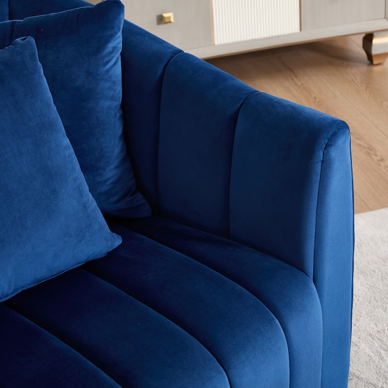 40.4"W Upholstered Swivel Accent Chair Set of 2,Modern Swivel Single Sofa Chair with Pillows