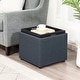 preview thumbnail 63 of 93, Adeco Storage Ottoman With Tray