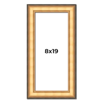 8x19 Frame Gold Plein Aire Solid Wood Picture Frame Width 2 Inches |