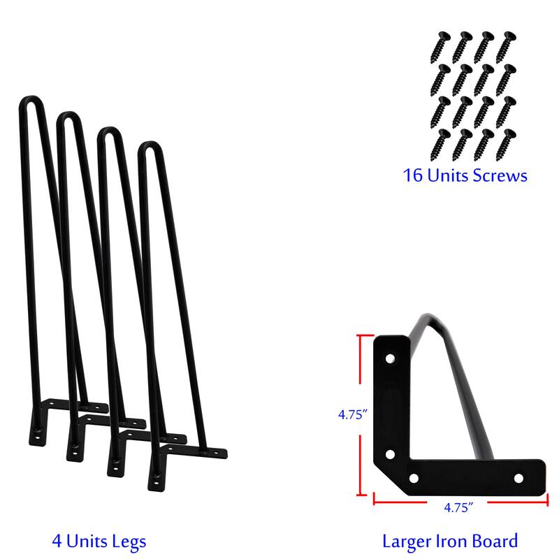 4 Piece Hairpin Metal Table Legs Furniture Legs