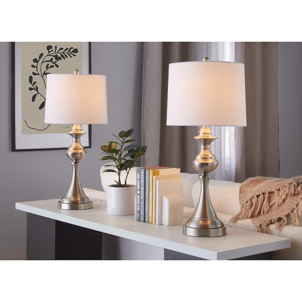 Porch & Den Marshall 29" Metal Table Lamp with USB Port (Set of 2)