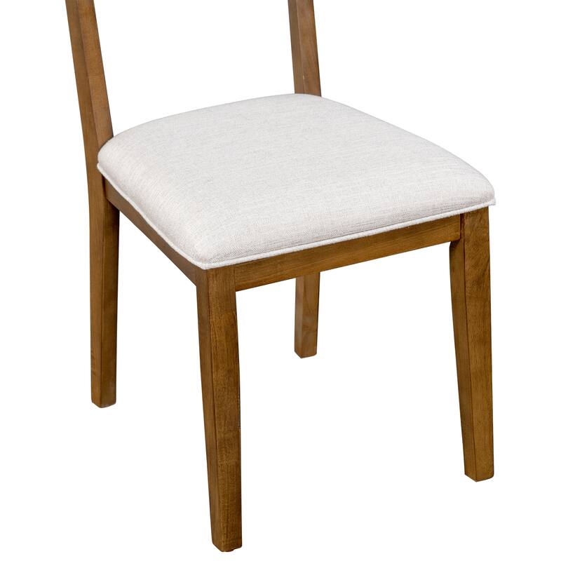 5-Piece Wooden Dining Table Set with 59" Rectangular Table & 4 Chairs