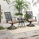 preview thumbnail 4 of 7, Gymax Patio Metal Swivel Chairs Set of 2 Fabric Bistro Rocker Chairs