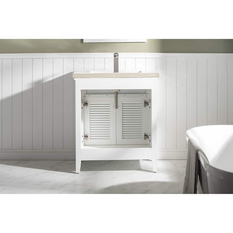 Cameron 30" Single Sink Vanity in White