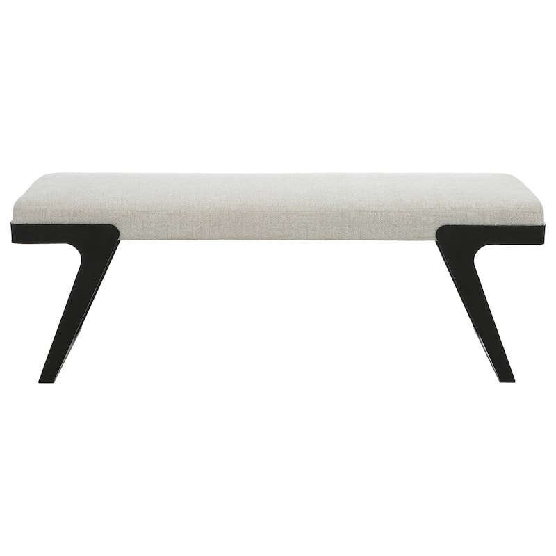 Uttermost 23758 Hover 53" Wide Bench - Black / White
