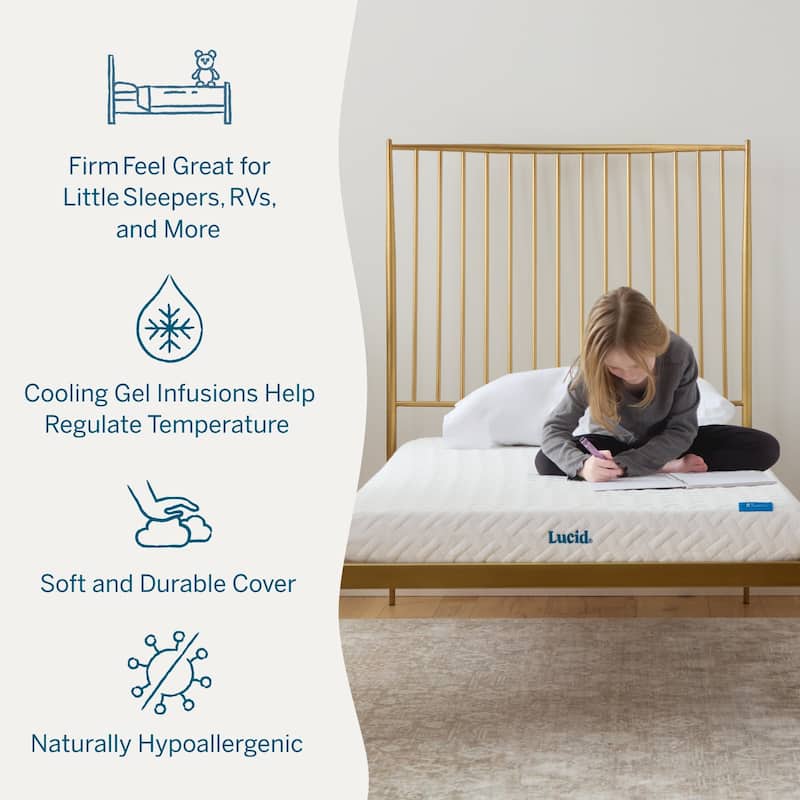 Lucid SureCool 5-inch Gel Memory Foam Mattress, Firm Feel