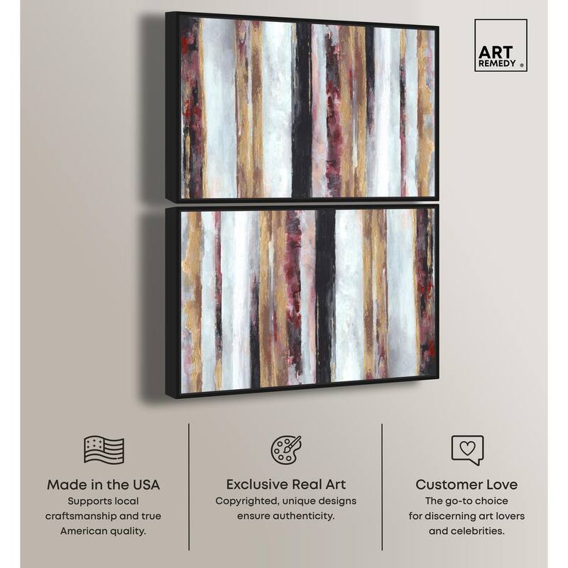 Golden Spark I Canvas by Art Remedy