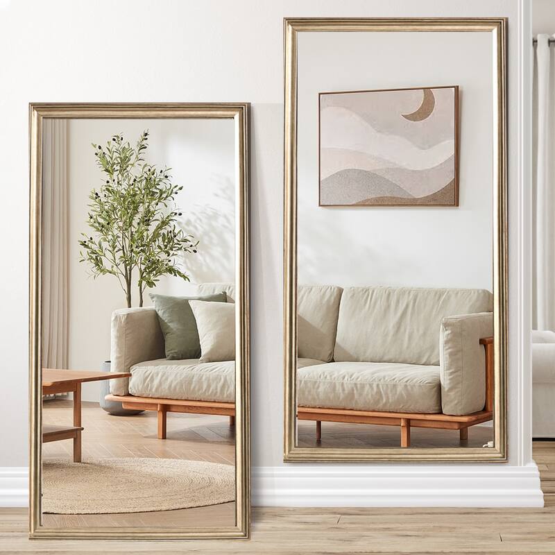 32"*70"Full Body Floor Mirror - Elegant Frame Design, Durable Structure - Essential For Bedrooms, Clothing Stores, Salons - Copper