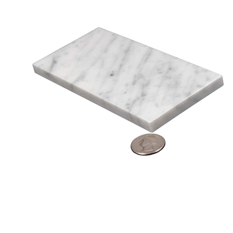 Apollo tile 3 x 6 Grandis Honed White Bianco Carrara Marble Tile (5 sq ft/case) - 40 Pack
