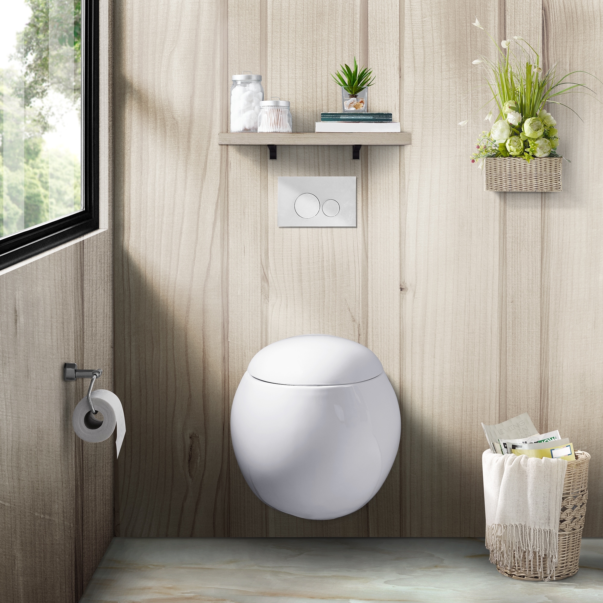 Swiss Madison Plaisir Wall Hung Toilet Bowl, White