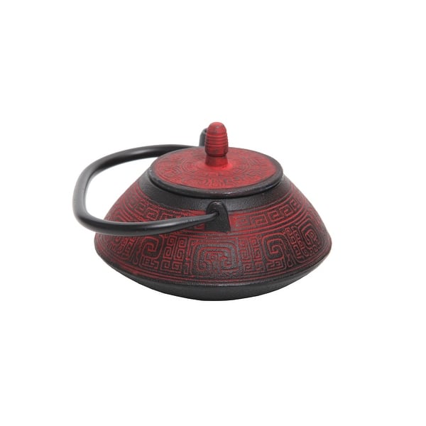 Shop Guro Cast Iron 33 Ounces 1l Red Japanese Teapot And Two