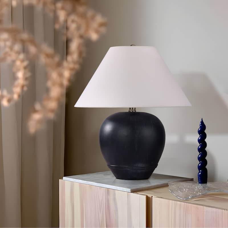 Global Accent Ceramic Table Lamp with Linen Shade