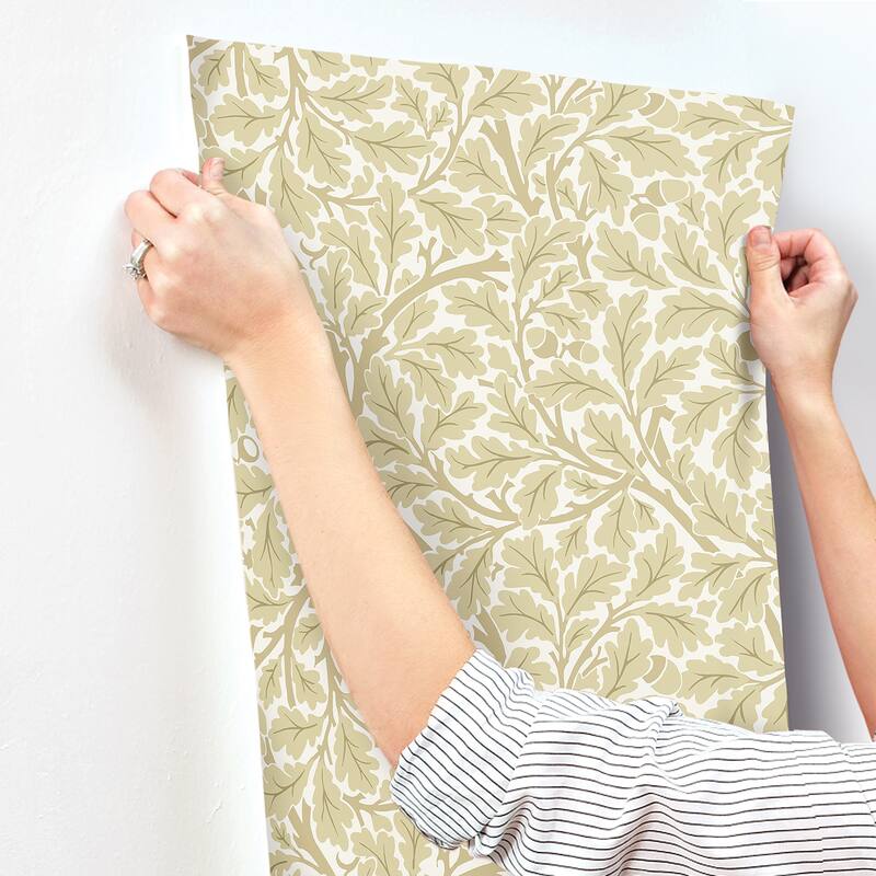 A-Street Prints Mallow Green Floral Vine Wallpaper