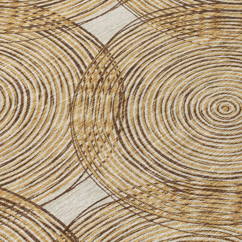 Machine Washable Indoor/ Outdoor Modern Pune Chantille Rug