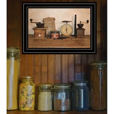TrendyDecor4U Traditional "The Daily Grind" Framed Print Wall Art by Billy Jacobs