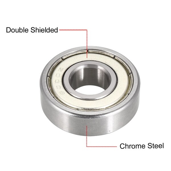 Ball Bearings with Flange F6001ZZ Shielded Chrome-Plated Bearings 12x28x8 mm