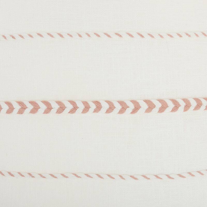 Mina Victory Life Styles Farmhouse Casual Stripe Tassel Fringe Throw Pillow