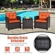preview thumbnail 72 of 81, Costway 3PCS Patio Rattan Furniture Set Cushioned Conversation Set - See Details