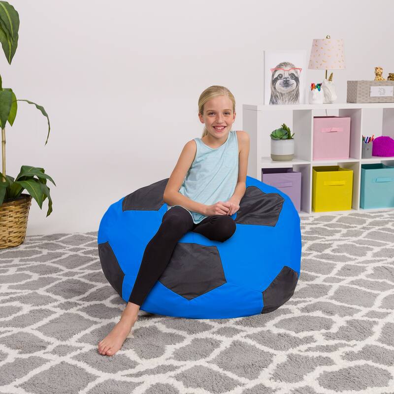 Kids Bean Bag Chair Cover Stuffed Animal Storage or Toy Organizer