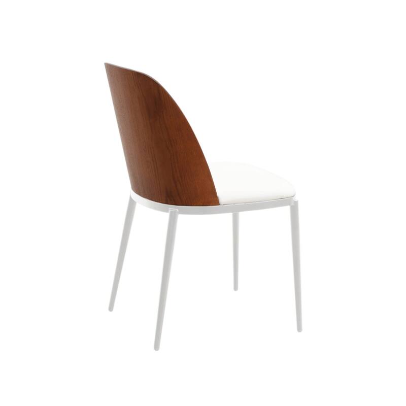 7-Piece Dining Set in White Steel Tule Collection by LeisureMod