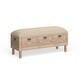 preview thumbnail 20 of 23, Brown Wood Farmhouse Eclectic Cushion Seat Storage Bench - 47 x 16 x 20 47 x 16 x 20 - Brown