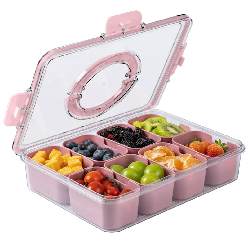 COOK WITH COLOR Snackle Box for Kids Lunch Box and Snack Container - 1 PK - Rose