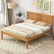 preview thumbnail 26 of 62, Solid Wood Platform Bed Frame with Headboard & Strong Slats Support